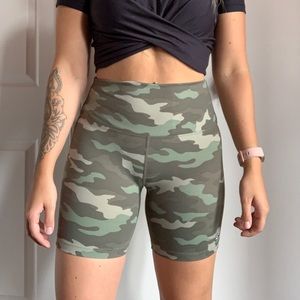 NWOT Biker green camo shorts
